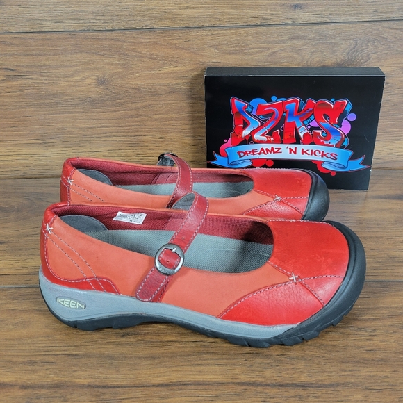 Keen Shoes - Keen Presidio Mary Jane Loafer Red Leather